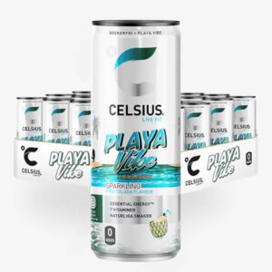 CELSIUS Playa Vibe – Pedana 50 confezioni da 24 lattine