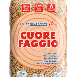 Confezione pellet Pellet Cuore di Faggio – 1 bancale da 70 sacchi da 15 kg